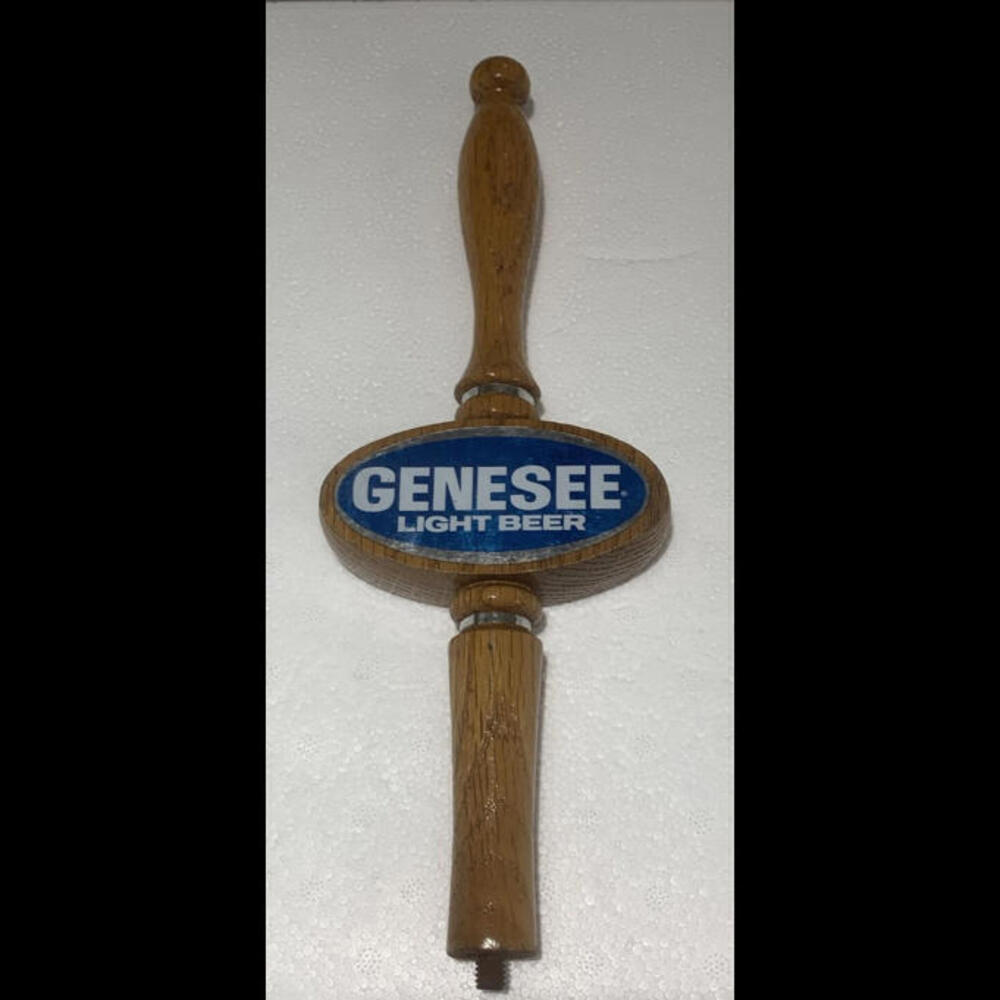 Vintage Tapmarker Genesee Light Beer Wooden Beer Tap Handle Rare​​​​ - Picture 2 of 6